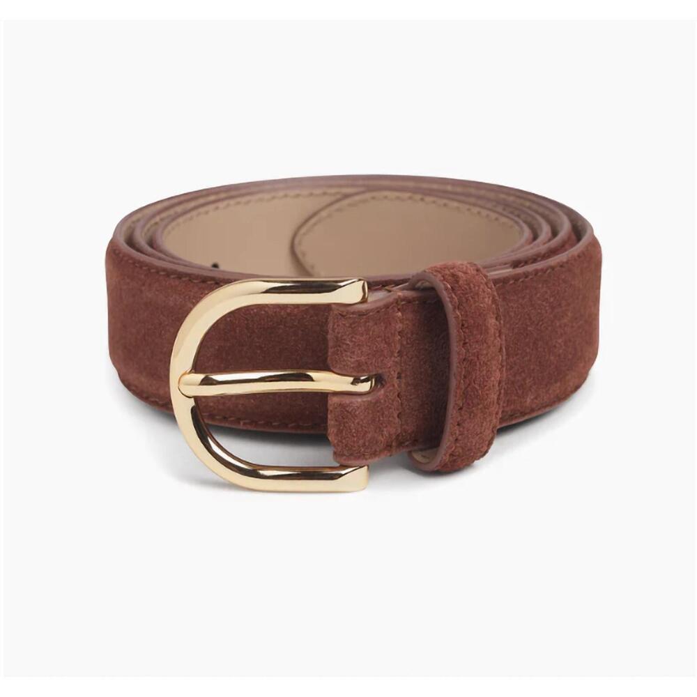 NEW FAVORITE DAUGHTER suede juni belt in tan/gold